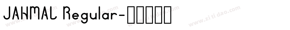 JAHMAL Regular字体转换